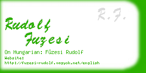 rudolf fuzesi business card