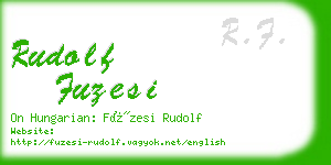 rudolf fuzesi business card